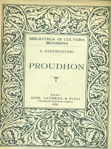 Proudhon - G. Santonastasio - copertina