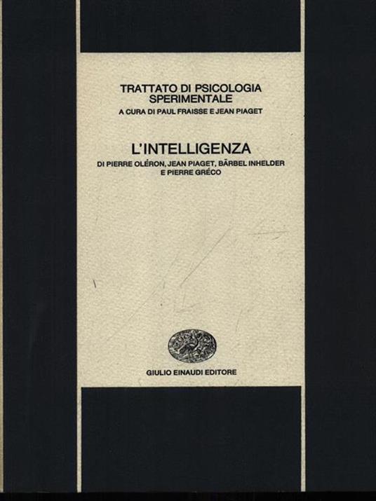 L' intelligenza - Paul Fraisse - copertina