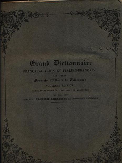 Grand dictionnaire francais italien et italien francais 2vv - François D'Alberti - copertina