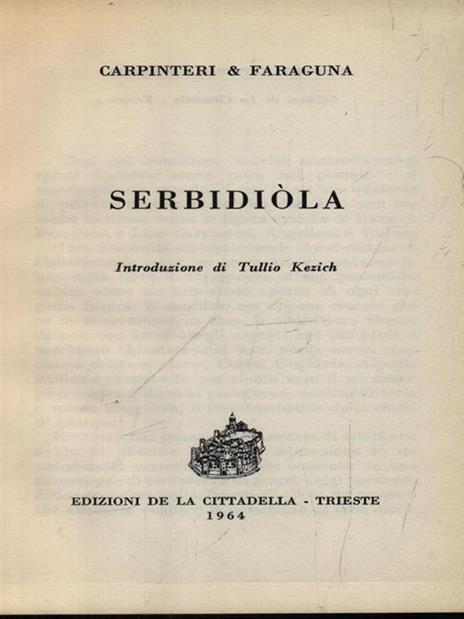 Serbidiola - Carpinteri & Faraguna - copertina