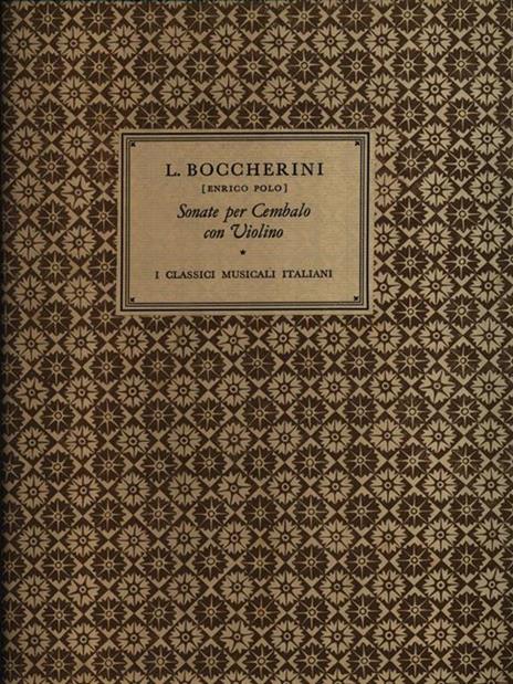 Sonate per Cembalo con violino - Luigi Boccherini - copertina