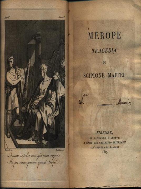 Merope - Scipione Maffei - copertina