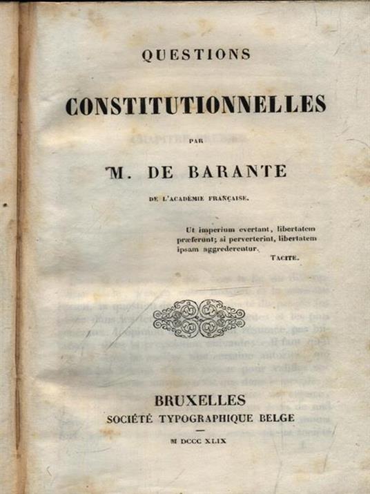 Questions constitutionnelles - De Barante - 3