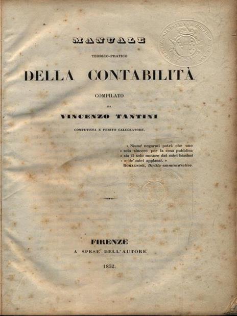 Manuale della contabilità - Vincenzo Tantini - 2