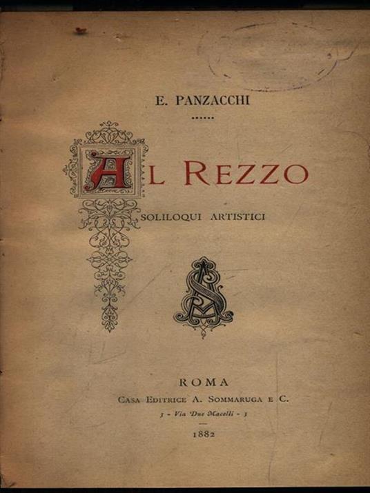 Al Rezzo - E. Panzacchi - copertina