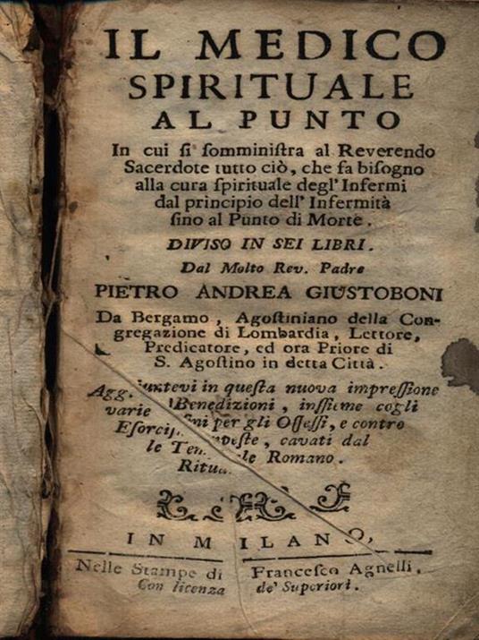 Il medico spirituale al punto - Pietro Andrea Giustoboni - copertina