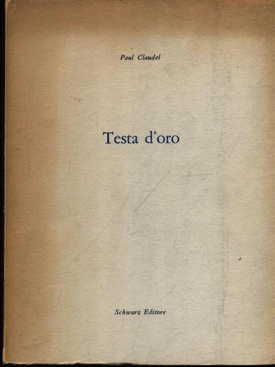 Testa d'oro - Paul Claudel - copertina