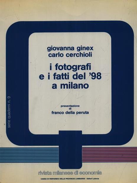 I fotografi e i fatti del '98 a Milano - Giovanna Ginex - copertina