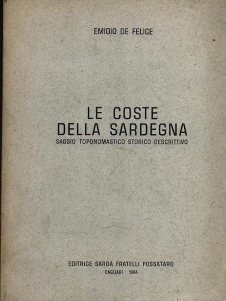 Le coste della Sardegna - Emidio De Felice - copertina