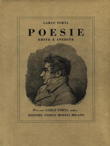 Poesie edite e inedite - Carlo Porta - copertina