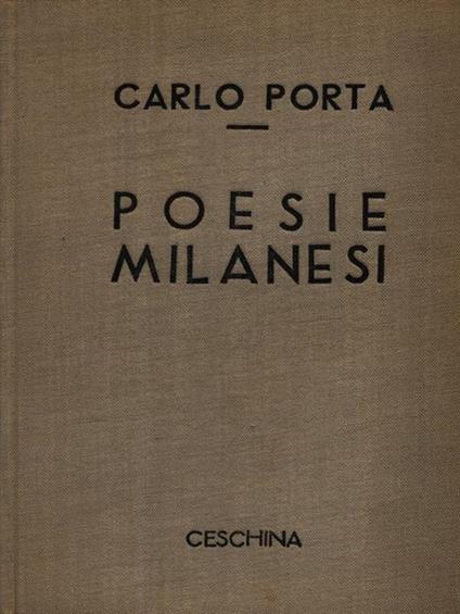 Poesie milanesi 2vv - Carlo Porta - copertina