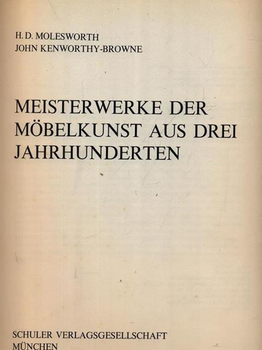 Meisterwerke der mobelkunst aus drei jahrhunderten - copertina