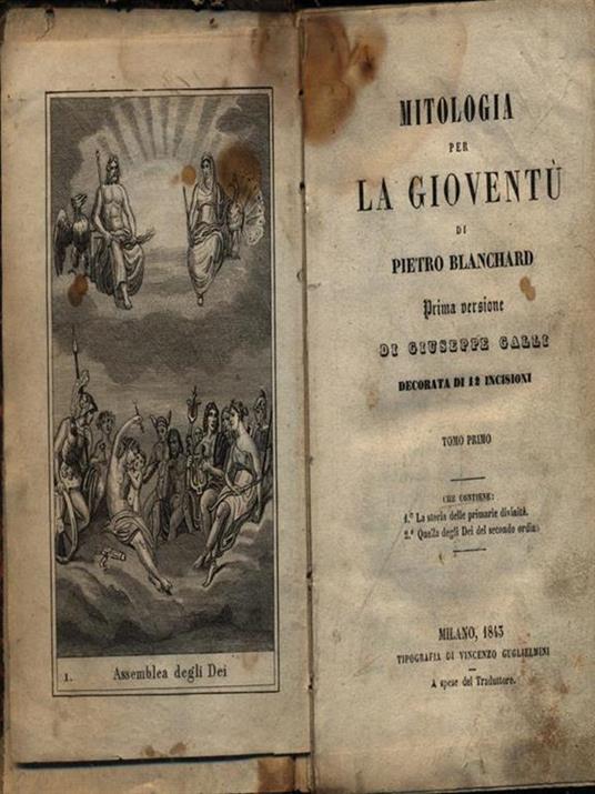 Mitologia per la gioventù (due vv in 1) - Pierre Blanchard - copertina