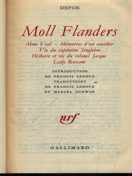 Moll Flanders - Daniel Defoe - copertina