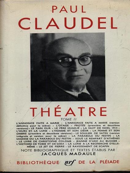 Theatre tome II - Paul Claudel - copertina