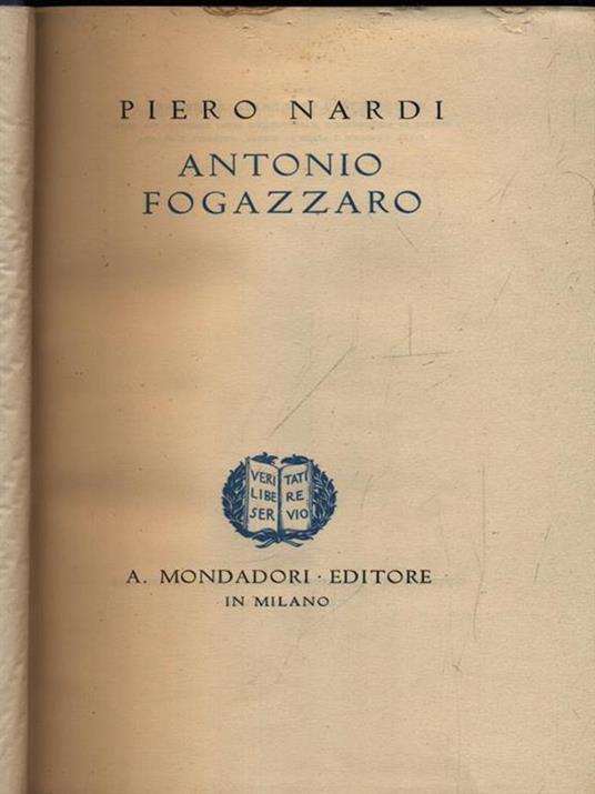 Antonio Fogazzaro - Piero Nardi - copertina