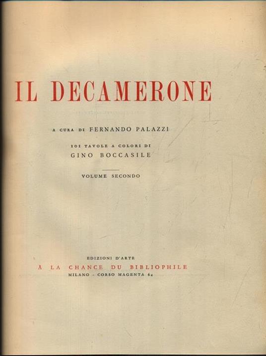 Il Decamerone 2vv - Giovanni Boccaccio - copertina