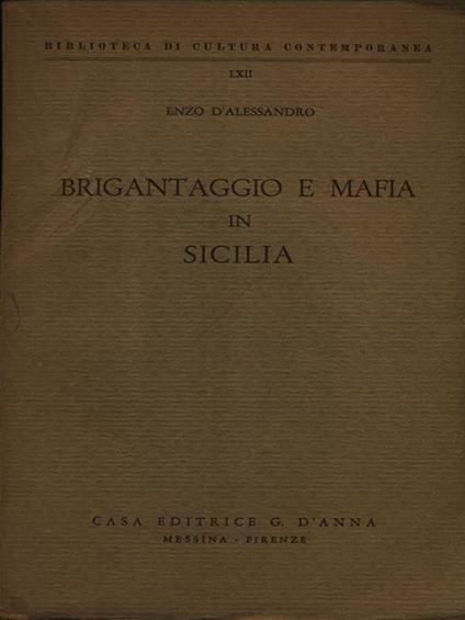 Brigantinaggio e mafia in Sicilia - Enzo D'Alessandro - copertina