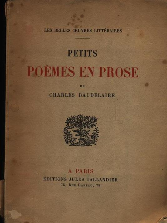 Petits poemes en prose - Charles Baudelaire - copertina