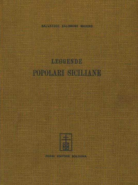 Leggende popolari siciliane - Salvatore Marino - copertina