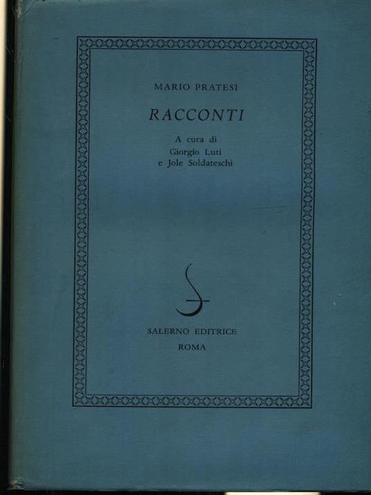 Racconti - Mario Pratesi - copertina