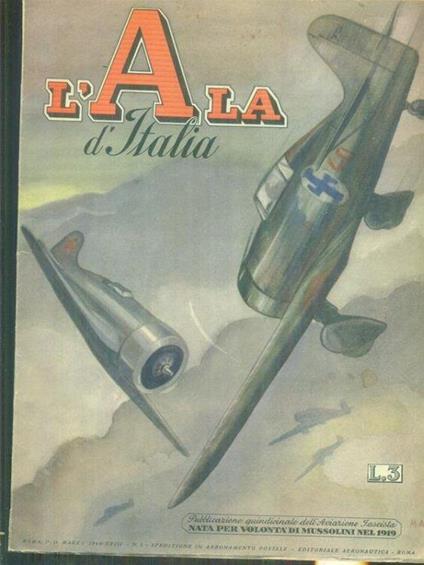 L' Ala d'Italia N.5/1-15 MARZO 1940 - copertina