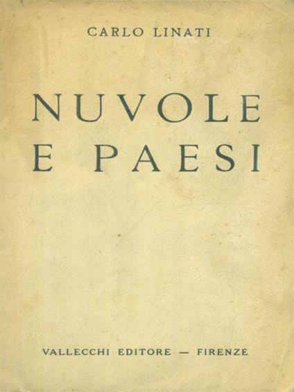 Nuvole e paesi - Carlo Linati - copertina