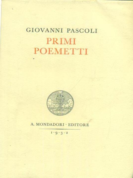 Primi poemetti - Giovanni Pascoli - copertina