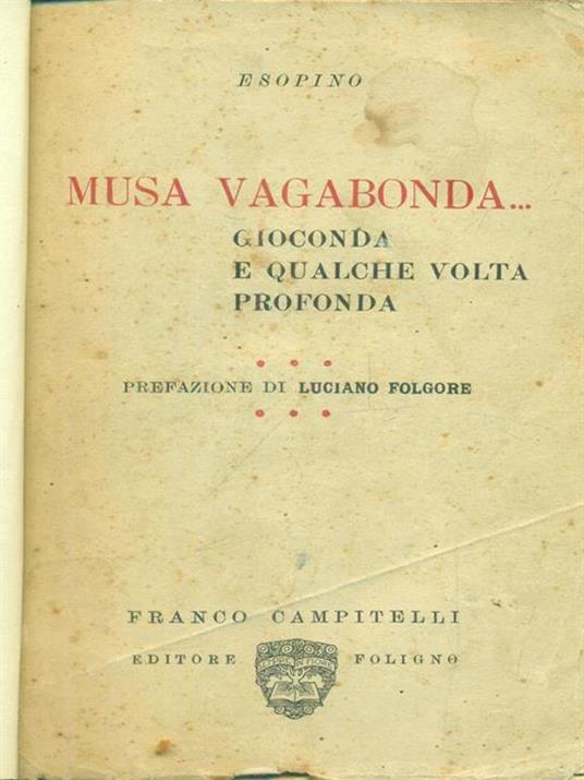   Musa vagabonda - Esopino - copertina