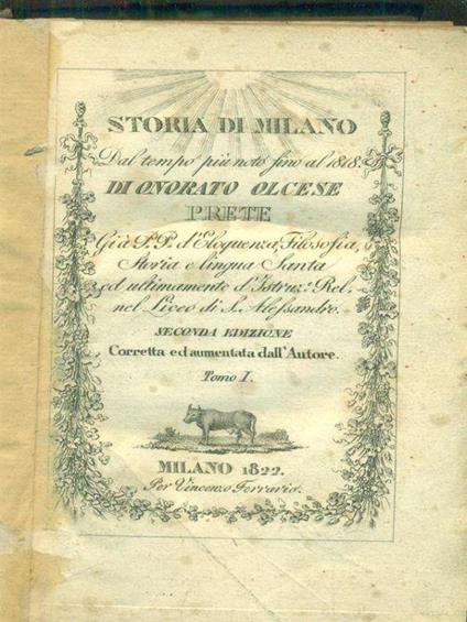 Storia di Milano 2vv - Onorato Olcese - copertina