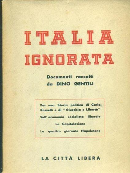 Italia ignorata - Dino Gentile Donati - copertina