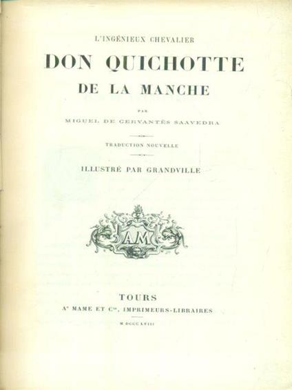 Don Quichotte de la Manche - Miguel de Cervantes - copertina