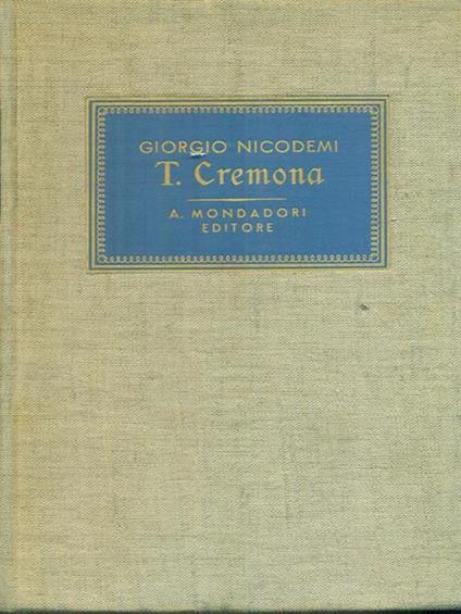   Tranquillo Cremona - Giorgio Nicodemi - copertina