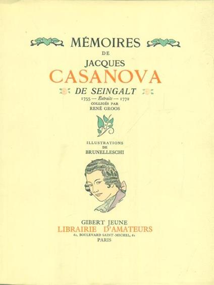   Memoires de Jacques Casanova Extraits 1755-1772 VOL. 2 - copertina