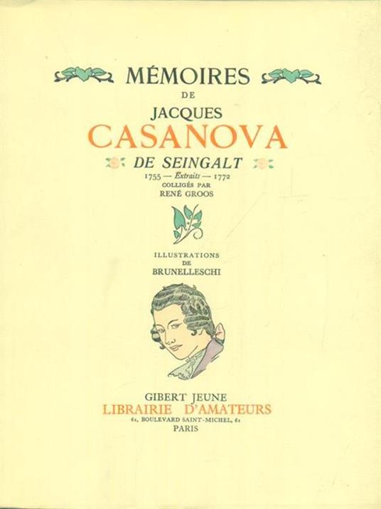   Memoires de Jacques Casanova Extraits 1755-1772 VOL. 2 - copertina