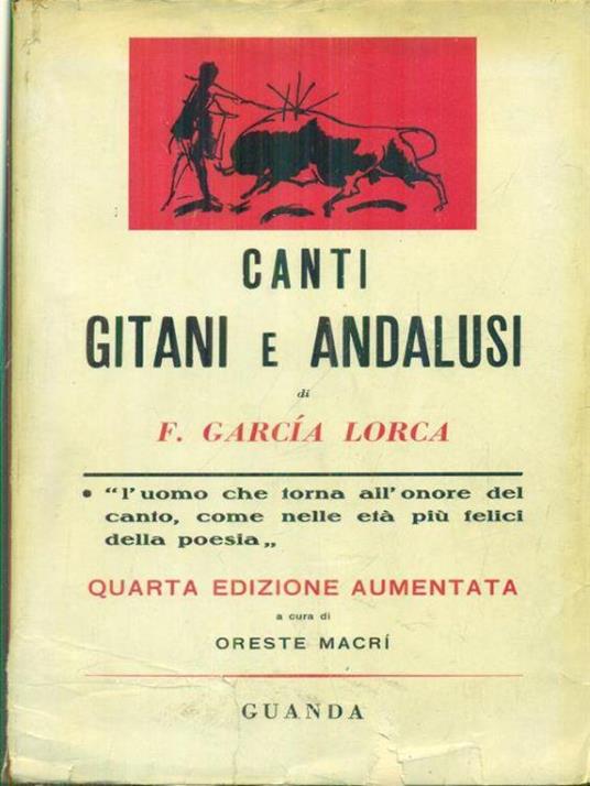 Canti gitani e andalusi - Federico García Lorca - copertina