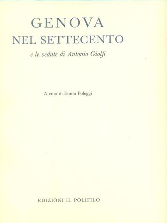 Genova nel settecento - Ennio Poleggi - copertina