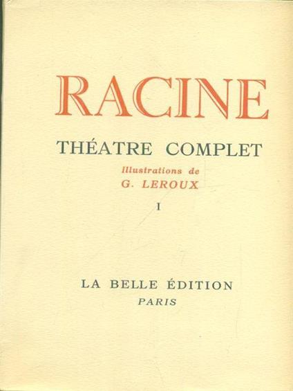 Theatre complete 3vv - Jean Racine - copertina