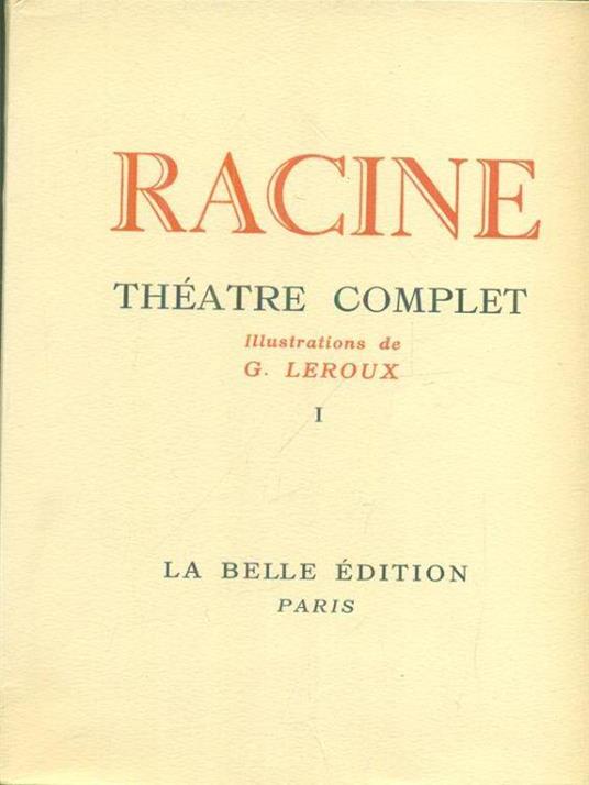 Theatre complete 3vv - Jean Racine - copertina