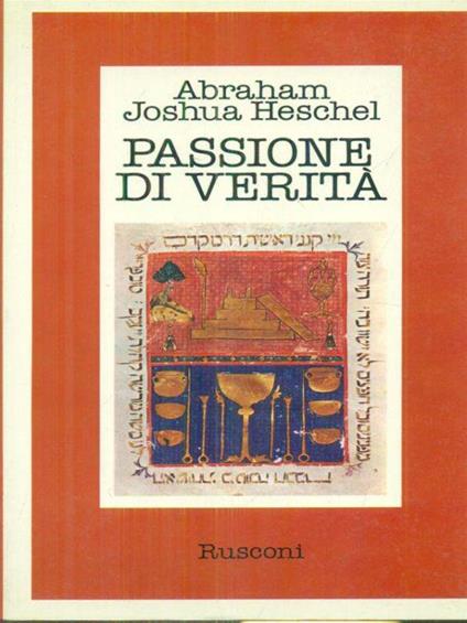 Passione di verità - Abraham Joshua Heschel - copertina