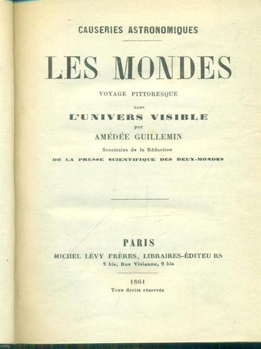 Les mondes - Amédée Guillemin - copertina