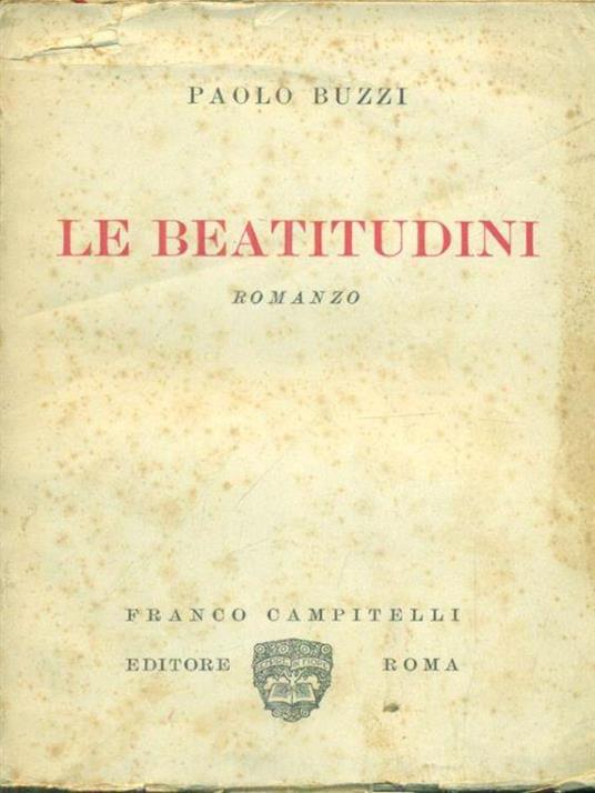 Le beatitudini - Paolo Buzzi - copertina