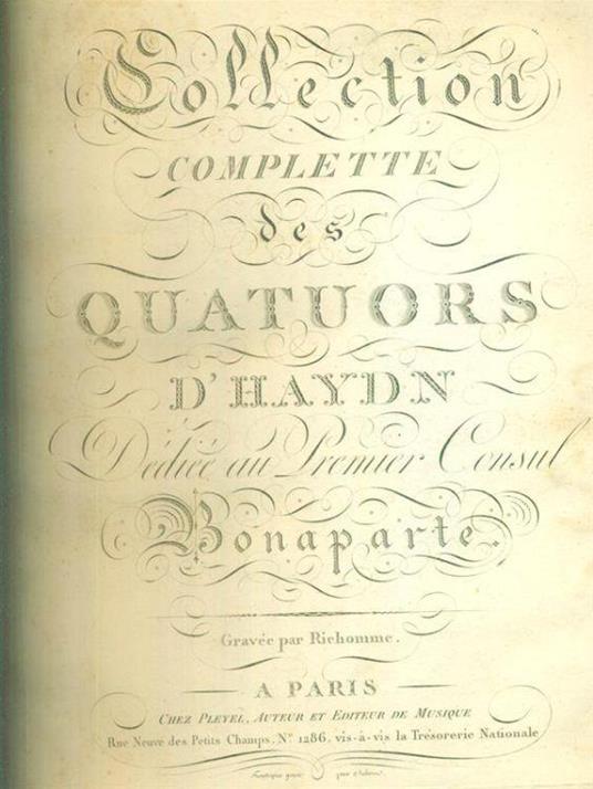 Collection complette des Quatuors d'Haydn - copertina