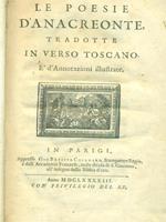 Le poesie d'Anacreonte tradotte in verso toscano