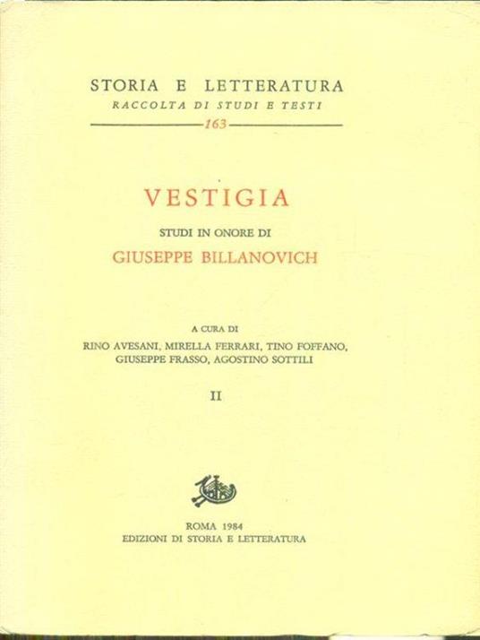 Vestigia 2vv - copertina