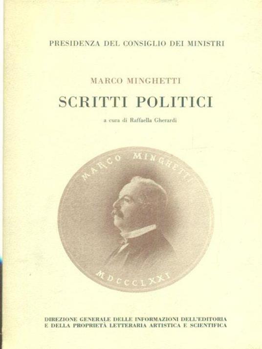 Scritti politici - Marco Minghetti - copertina