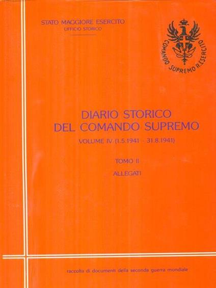 Diario storico del comando supremo vol.IV tomo II - copertina