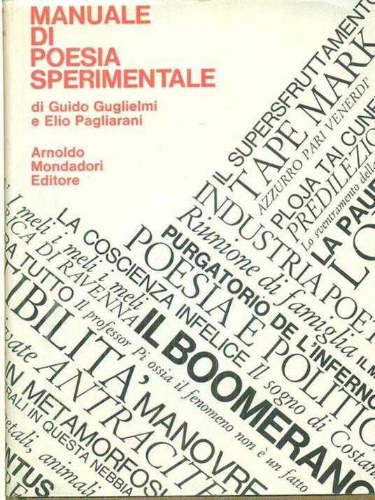 Manuale di poesia sperimentale - Guido Guglielmi,Elio Pagliarani - copertina