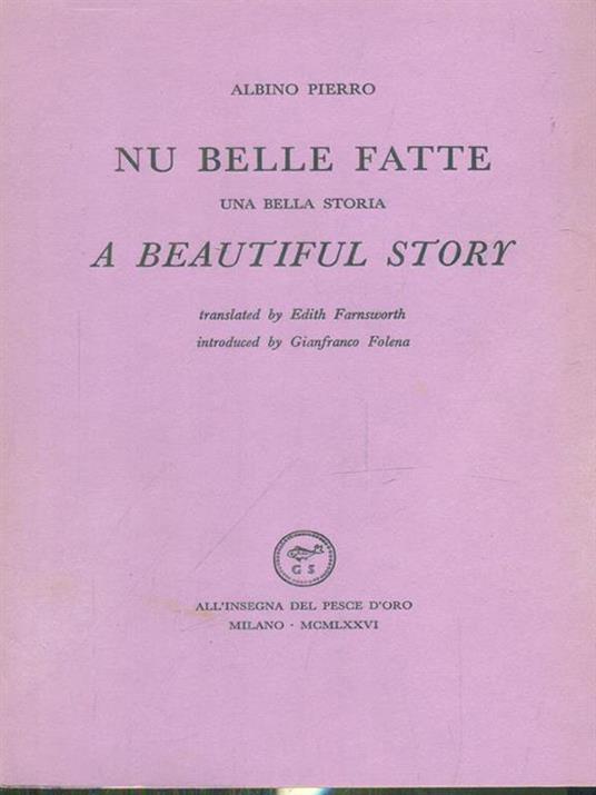 Nu belle fatte - Albino Pierro - copertina