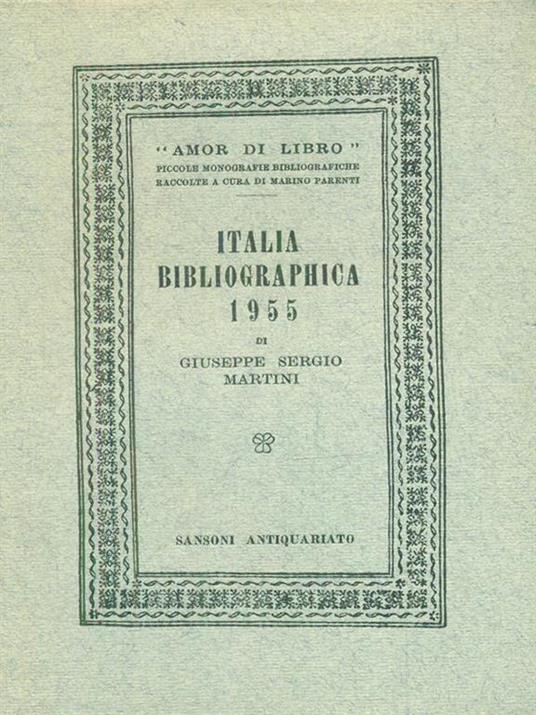 Italia bibliographica 1955 - Sergio Martini - copertina